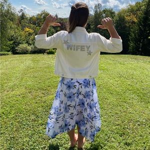 Sparkle Jean Jacket- Bridal “Wifey”